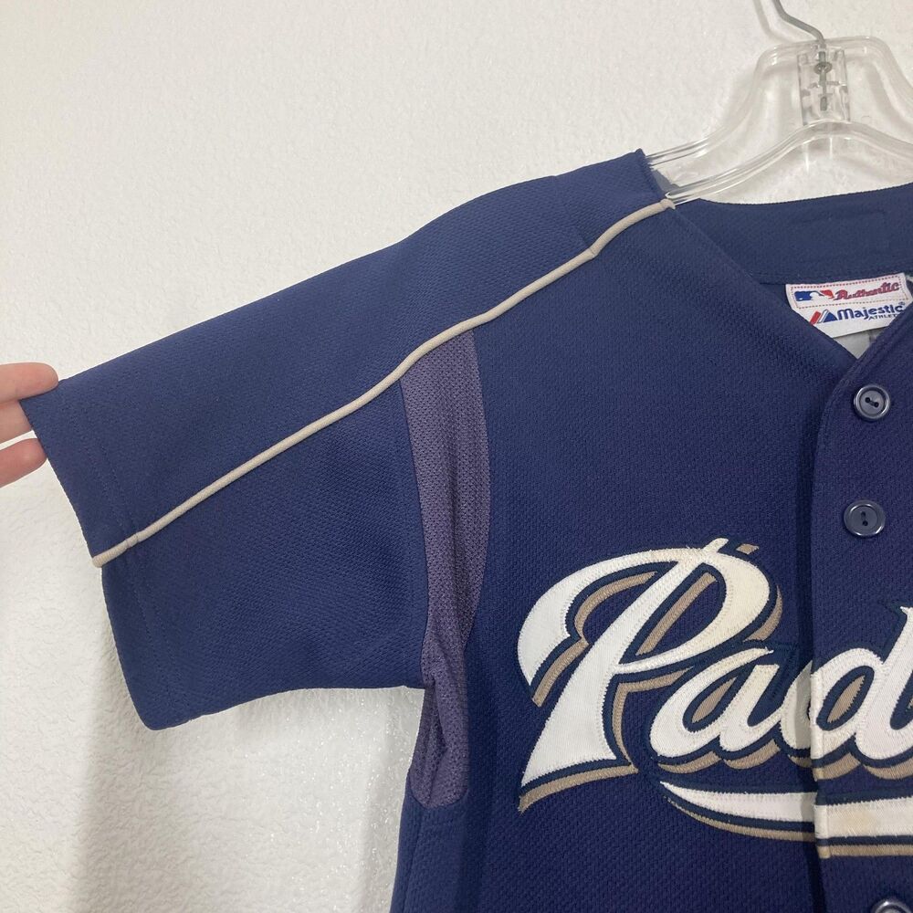 San Diego Padres Jersey Youth 7 Blue MLB Baseball Majestic Authentic Boys - Picture 2 of 13